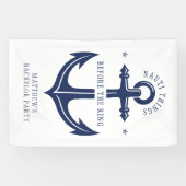 Nauti Dingen Voor de Ring Anker Bachelorfeest Spandoek (Horizontaal)
