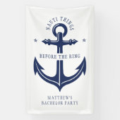 Nauti Dingen Voor de Ring Anker Bachelorfeest Spandoek (Verticaal)