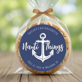 Nauti Dingen Voor de Ring Anker Vrijgezellenfeest Ronde Sticker