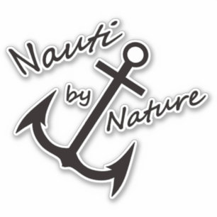 Nauti door Natuur Nautical Anchor Vinyl Sticker