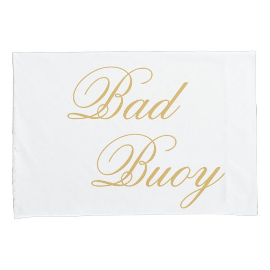 Nauti Girl Bad Buoy Zijn gouden script Kussensloop (Voorkant-Rechts)