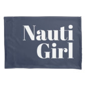 Nauti Girl Bad Buoy Zijn witte schrijfstijl Kussensloop (Voorkant-Links)