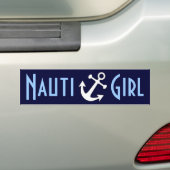 Nauti Girl Bumpersticker (Op auto)