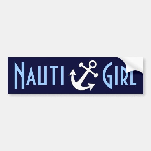 Nauti Girl Bumpersticker (Voorkant)