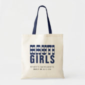 Nauti Girls Nautical Gestreepte Bruidsfeest Tote Bag (Voorkant)