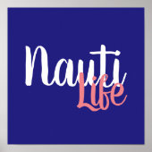  NAUTI LIFE SCRIPT-letters | Poster (Voorkant)