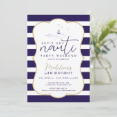 Nauti Nautical Boat Party Kust 30e verjaardag Kaart (Staand voorkant)