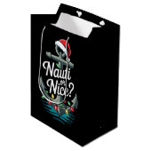 Nauti Of Grappig Kerst Anker Kerstmannen Hoed Lich Medium Cadeauzakje (Voorkant Gekanteld)