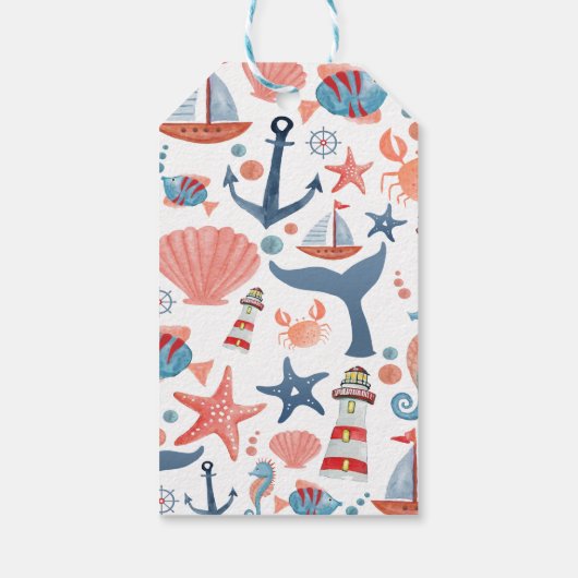 Nauti of Nice Coastal Christmas Cadeaulabel (Achterkant)