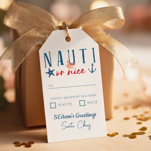 Nauti of Nice Coastal Christmas Cadeaulabel