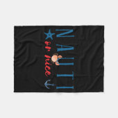 Nauti Or Nice Funny Nautical Christmas  Fleece Deken (Voorkant (Horizontaal))