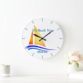 Nauti Thoughts Nautical Sailboat Grote Klok (Huis)
