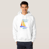 Nauti Thoughts Nautical Sailboat Hoodie (Voorkant volledig)
