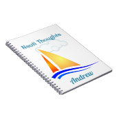 Nauti Thoughts Nautical Sailboat Notitieboek (Rechterzijde)