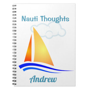 Nauti Thoughts Nautical Sailboat Notitieboek