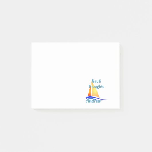 Nauti Thoughts Nautical Sailboat Post-it® Notes (Voorkant)