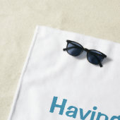 Nauti Thoughts Nautical Sailboat Strandlaken (In situ)