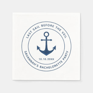 Nauti vrijgezellenfeest laatste zeiltocht voor de  servet