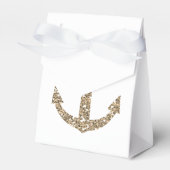 Nautial Anker Gouden Glitter Bruiloft Favor Dozen Bedankdoosjes (Voorkant Zijde)