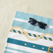 Nautica Anchor en Stripes Beach Towel Strandlaken (In situ)