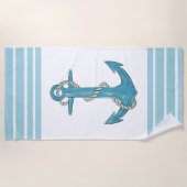 Nautica Anchor en Stripes Strandlaken (Voorkant)