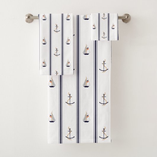 Nautica Bath Towel Set Bad Handdoek (Insitu)