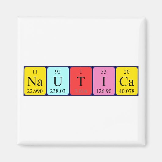 Nautica periodieke lijstnaam magnet (Voorkant)