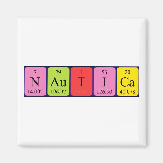 Nautica periodieke lijstnaam magnet (Voorkant)