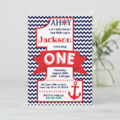 Nautical 1st Birthday Kaart (Staand voorkant)