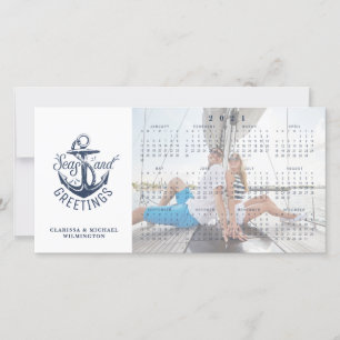 Nautical 2021 Calendar ZEEEN AND GREETINGS Feestdagenkaart