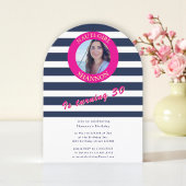 Nautical 30th Birthday Photo Arch Invitation Kaart