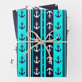 Nautical 3-Pack Inpakpapier Vel (In situ)