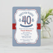 Nautical 40th Birthday Kaart (Staand voorkant)