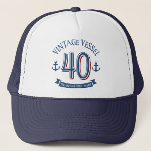 Nautical 40th Birthday Trucker Pet