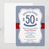 Nautical 50th Birthday Kaart (Voorkant / Achterkant)