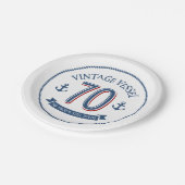 Nautical 70th Birthday Papieren Bordje (Gekanteld)