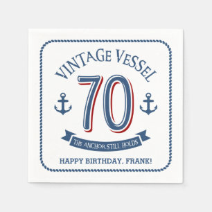 Nautical 70th Birthday Servet