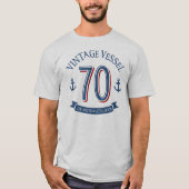 Nautical 70th Birthday T-shirt (Voorkant)
