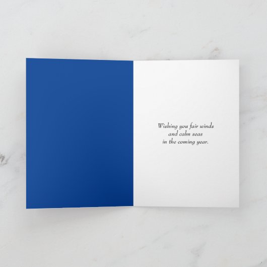 Nautical 80th Birthday Kaart (Binnen)