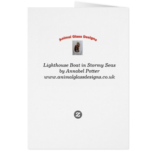 Nautical Abstract Lighthouse Boat Birthday (Achterkant)