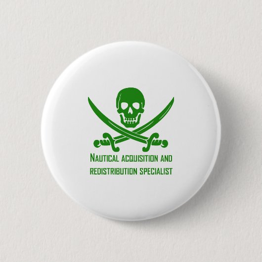 Nautical Acquisition & Redistribution Specialist G Ronde Button 5,7 Cm (Voorkant)