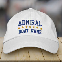 Nautical Admiral Uw Bootnaam Wit