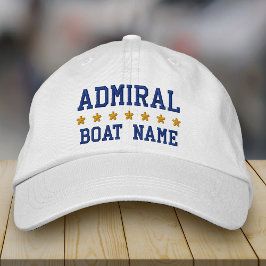Nautical Admiral Uw Bootnaam Wit Pet