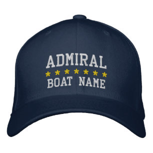 Nautical Admiral Your Boat Name Pet Blue