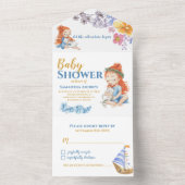 Nautical Adventure Baby shower All In One Uitnodiging (Binnen)