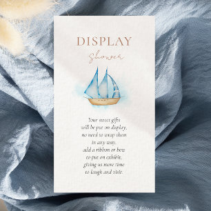Nautical Adventure Baby shower Display Shower Informatiekaartje