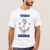 "Nautical Adventure" gepersonaliseerde naam T-shirt (Voorkant)