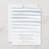 Nautical Adventure White Baby shower Bedankkaart (Achterkant)