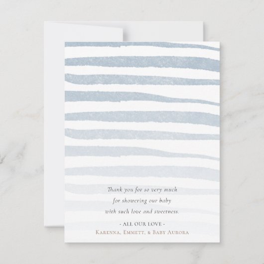 Nautical Adventure White Baby shower Bedankkaart (Achterkant)