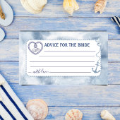 Nautical Advice for The Bride Bridal Shower Anchor Informatiekaartje